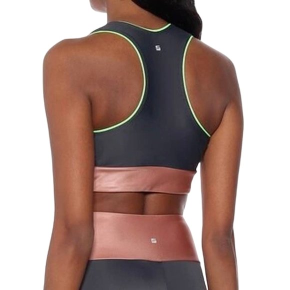 LANSTON SPORT Women's Pursuit Sports Bra Size Large NWT Grey SPF50 - 0159 - Picture 5 of 10